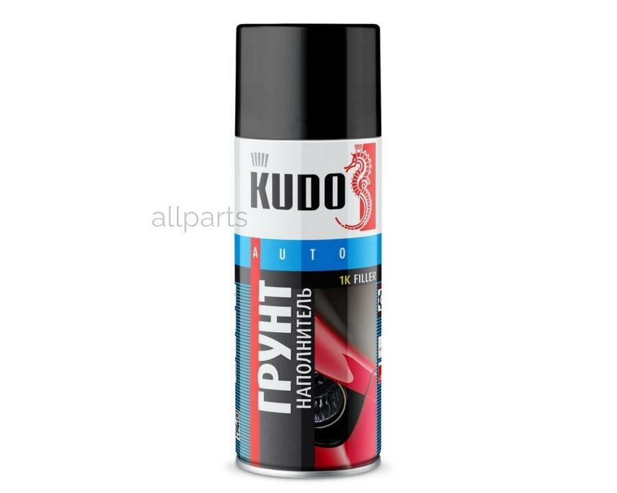 KUDO KU-2203 Грунт спрей-наполнитель 1К акриловый черный, 520 мл. KUDO KU-2203