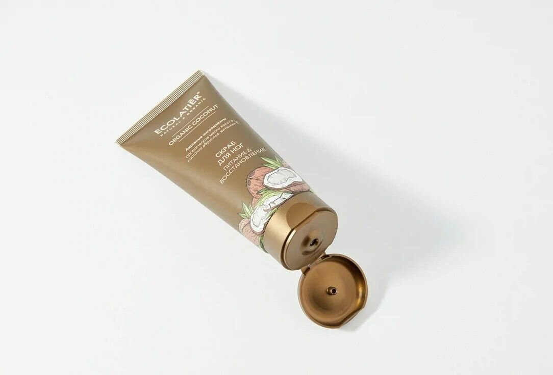 Изображение Скраб для ног Ecolatier Green, Питание и Восстановление, Серия Organic Coconut, 100 мл