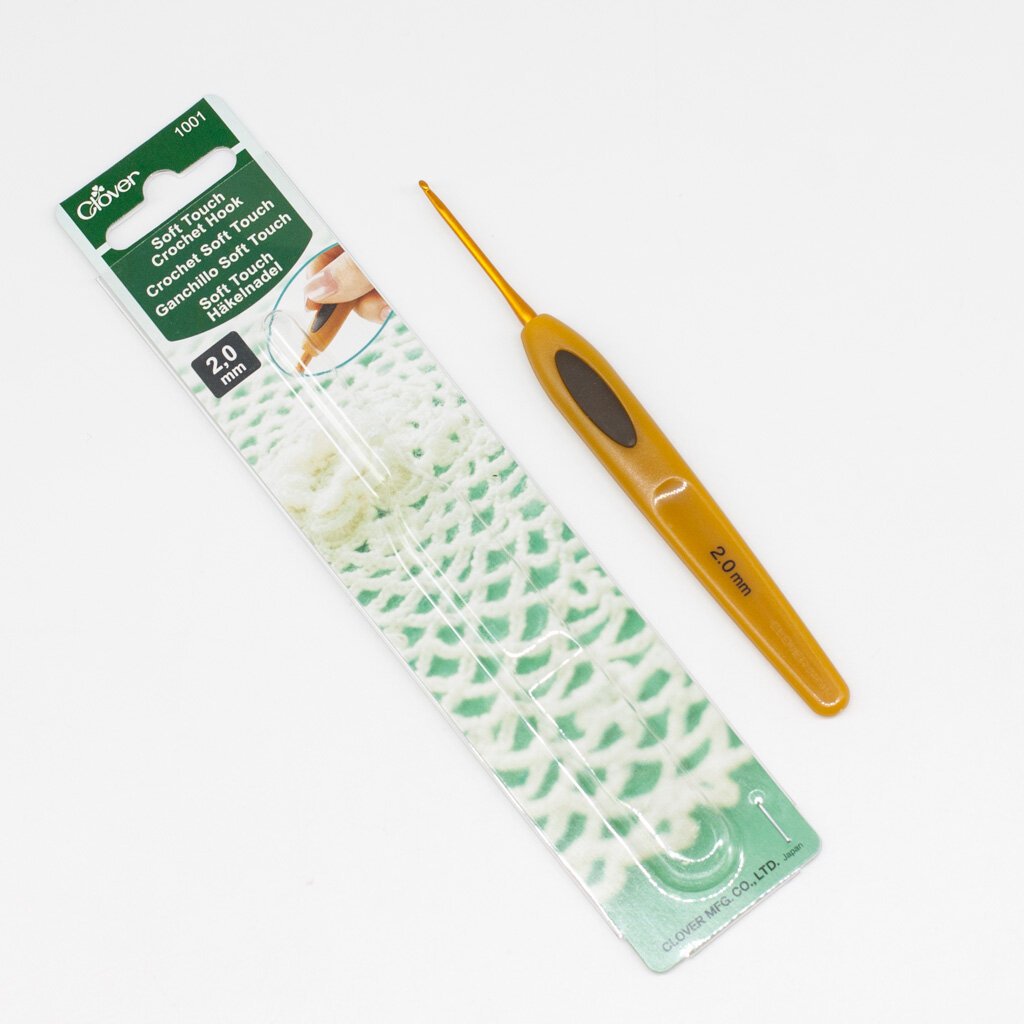 Эргономический крючок для вязания Clover (размер 2,0 мм.)