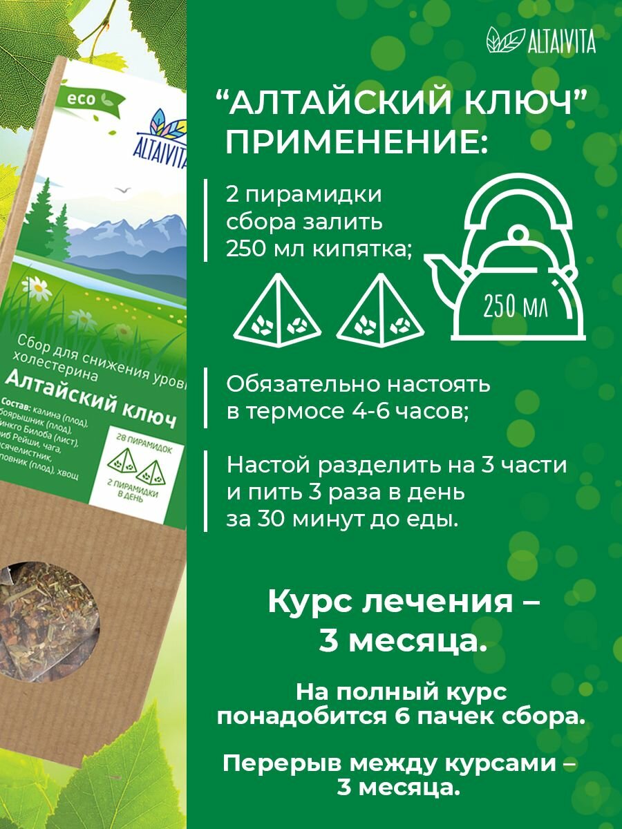 Изображение Травяной сбор от гипертонии "Алтайский ключ" (пирамидки) 100 гр.