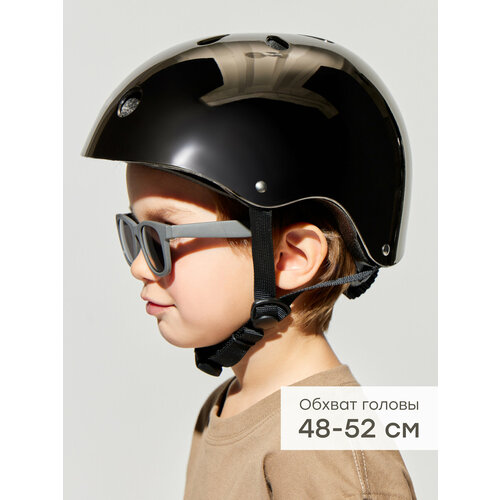 50054, Шлем велосипедный детский Happy Baby MADDY защитный для роликов и самоката, обхват головы 48-52, коричневый