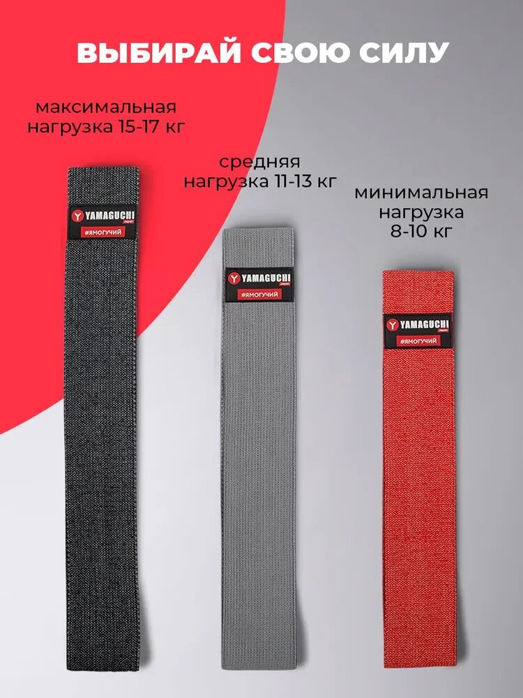Набор фитнес-резинок YAMAGUCHI "Loop Band", 3шт — фото 1