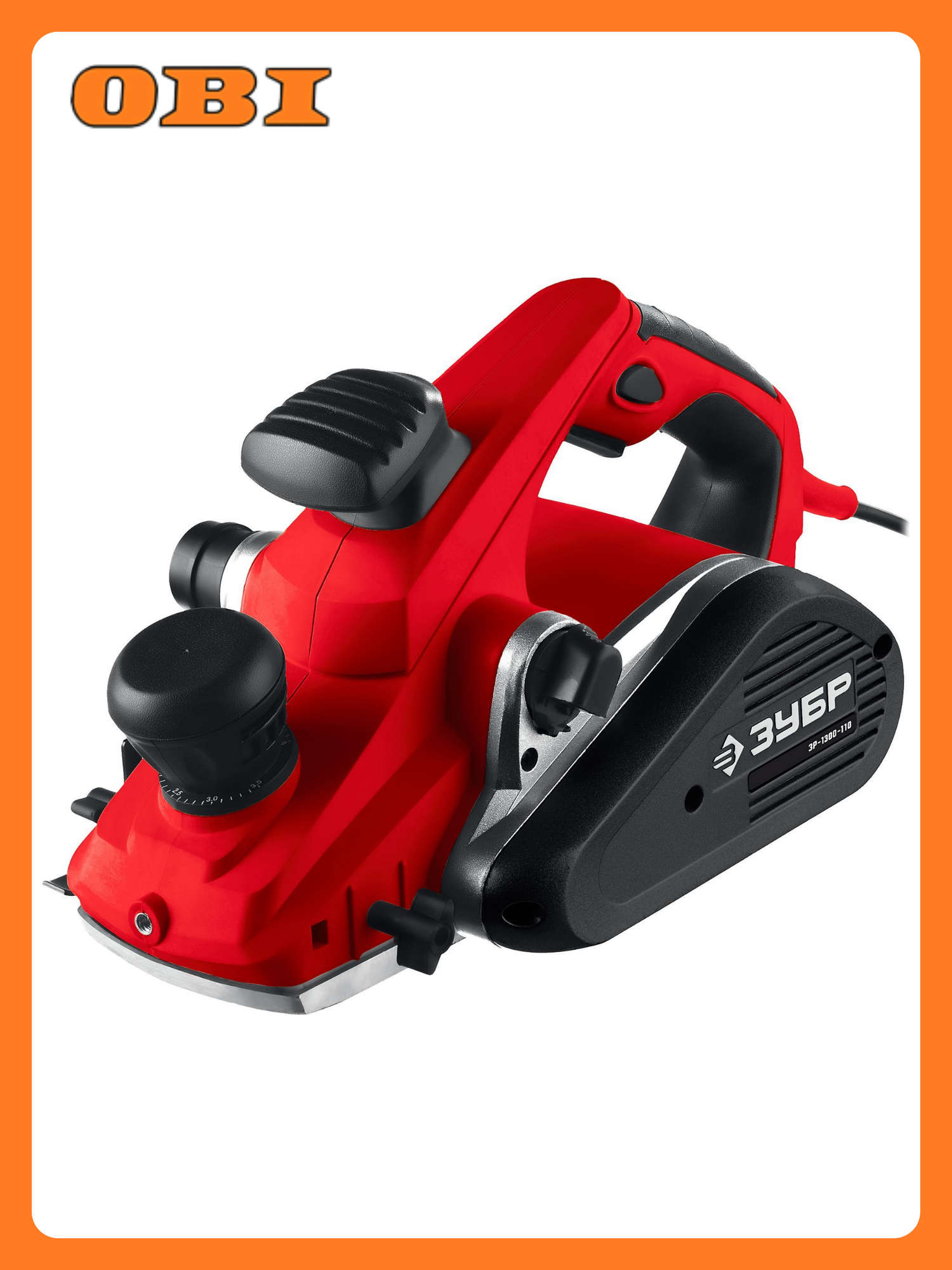 Рубанок ЗУБР Мастер ЗР-1300-110 1300Вт плавная регулировка глубины строгания