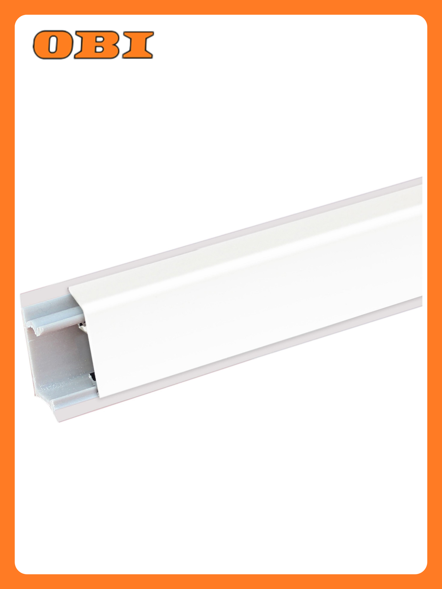 Плинтус для столешницы Квадра алюминий матовый белый 3050 мм