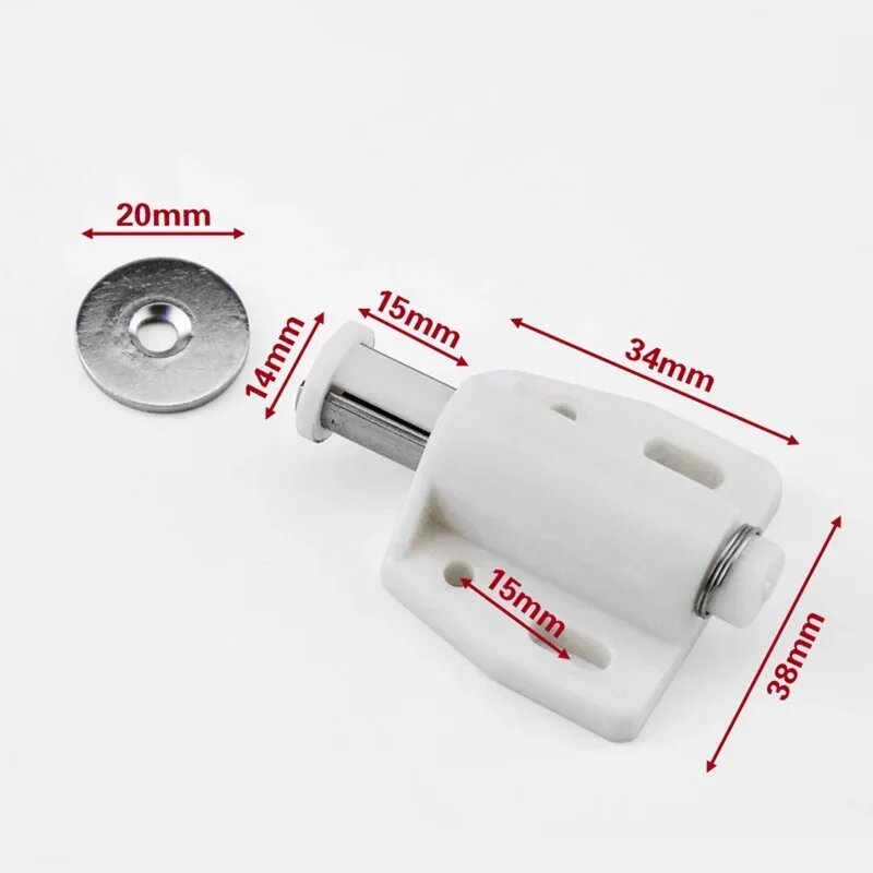 Магнитные дверные буферы 2 штуки белый