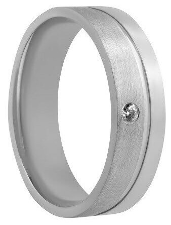 Женское серебряное обручальное кольцо Uvilers с фианитом, серебро 925 пробы, размер 19