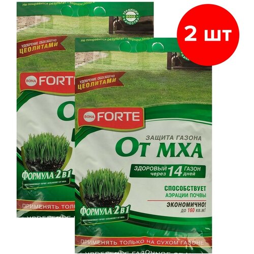 Удобрение Bona Forte для газона от МХА, пакет 5 кг 2 шт удобрение bona forte 5кг для газона от мха