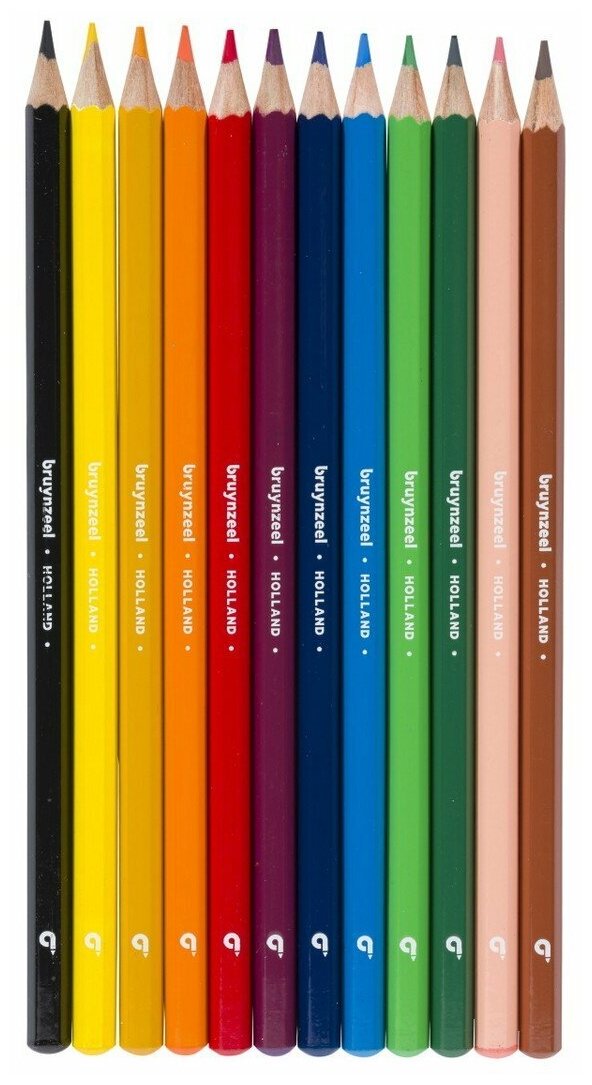 Карандаши цветные Bruynzeel Kids Mega, утолщенные, 12 цветов - фото №2