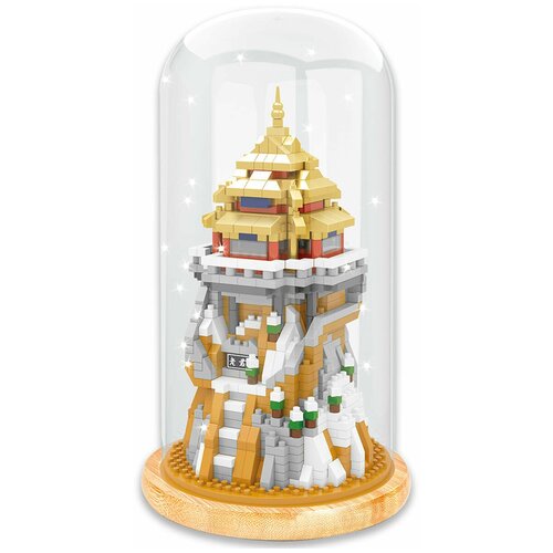 Конструктор в колбе Wisehawk Гора Лаоцзюнь 974 детали NO. 2669 Laojun Mountain Keep Joy Series