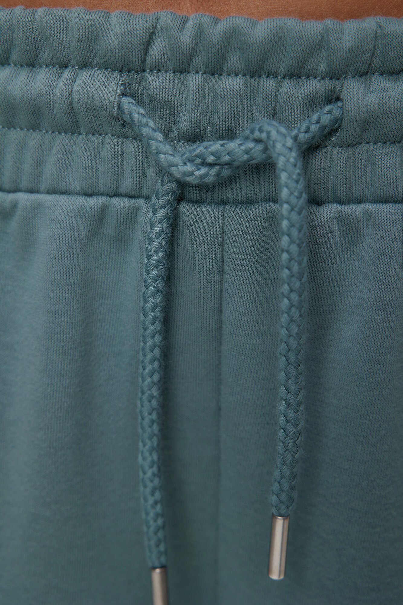 Домашняя одежда женская Befree Шорты домашние хлопковые с поясом на завязках 2336409002-12-XS зеленый размер XS - фотография № 5