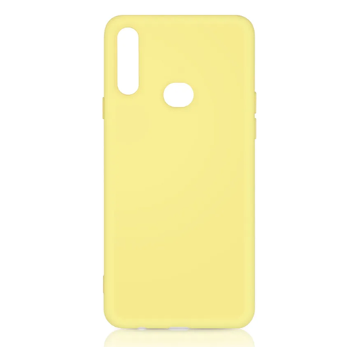 DF Силиконовый чехол с микрофиброй для Samsung Galaxy A10s (yellow)