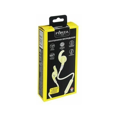 FORZA Наушники проводные вкладыши с гарнитурой оплетка TPE 120см пластик 3 цвета 410-040 46900₽