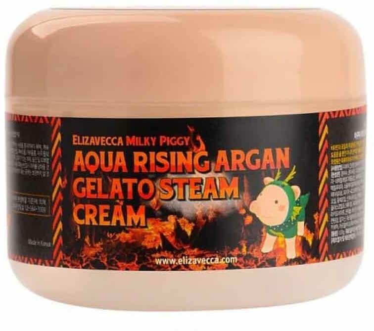 Elizavecca Milky Piggy Aqua Rising Argan Gelato Steam Cream Паровой увлажняющий крем с маслом арганы 100г