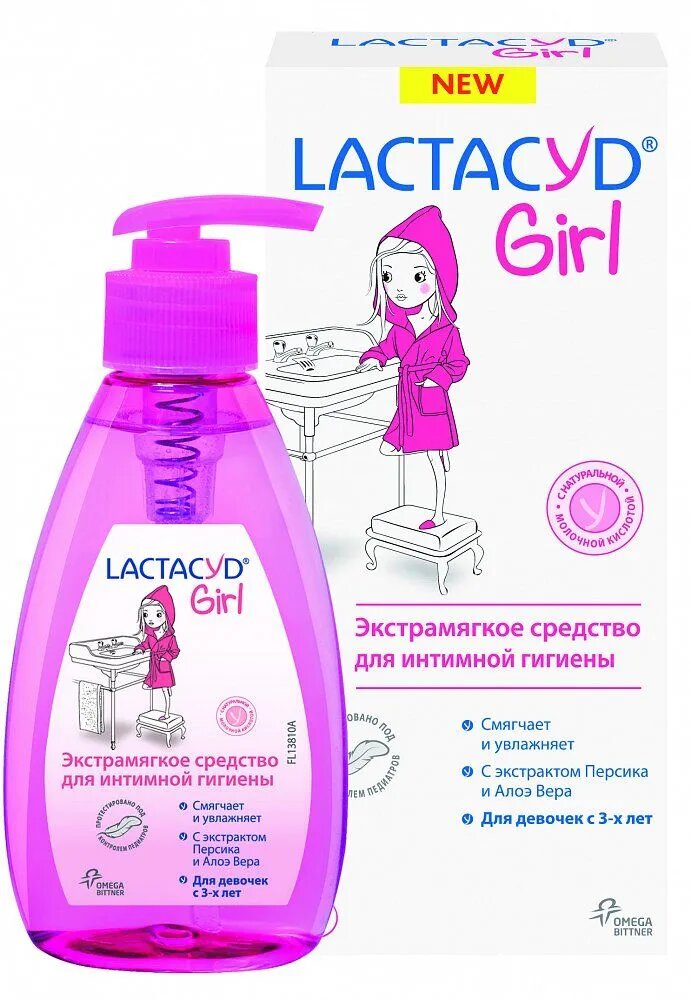Гель для интимной гигиены LACTACYD для девочек, 200 мл