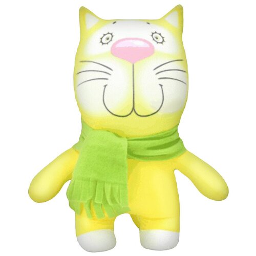 фото Мягкая игрушка антистресс штучки, к которым тянутся ручки звери в шарфах кот, 36 см