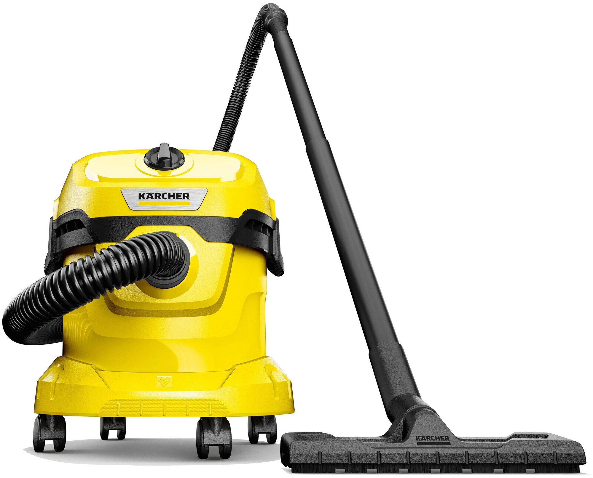 Строительный пылесос Karcher WD 2 Plus V-12/6/18/C 1000Вт (уборка: сухая/влажная) желтый