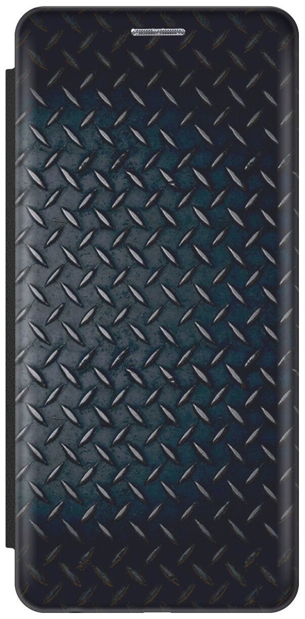 Чехол-книжка на Apple iPhone 6s / 6 / Эпл Айфон 6 / 6с с рисунком "Металлический лист" черный