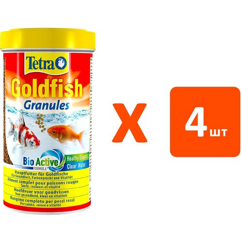 TETRA GOLDFISH GRANULES корм гранулы для золотых рыбок и других холодноводных рыб (500 мл х 4 шт)