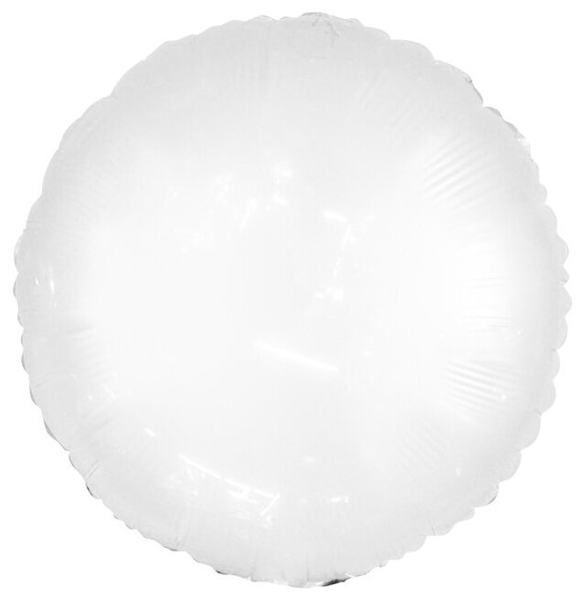 Шар полимерный 18" "Неон", круг, цвет белый