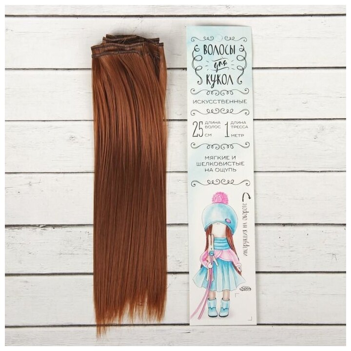 Волосы-тресс для кукол Школа талантов "Прямые", 25х100 см