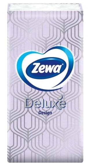 Платочки бумажные носовые Zewa Deluxe Design, 3 слоя, 10шт.Х 10 - фотография № 11