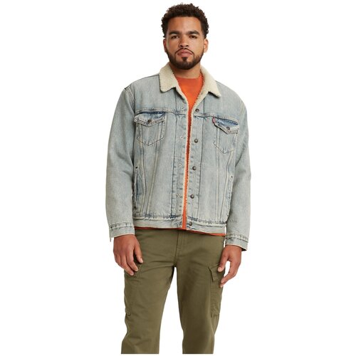 Джинсовая куртка Levi's Type III Sherpa Trucker, размер L, голубой