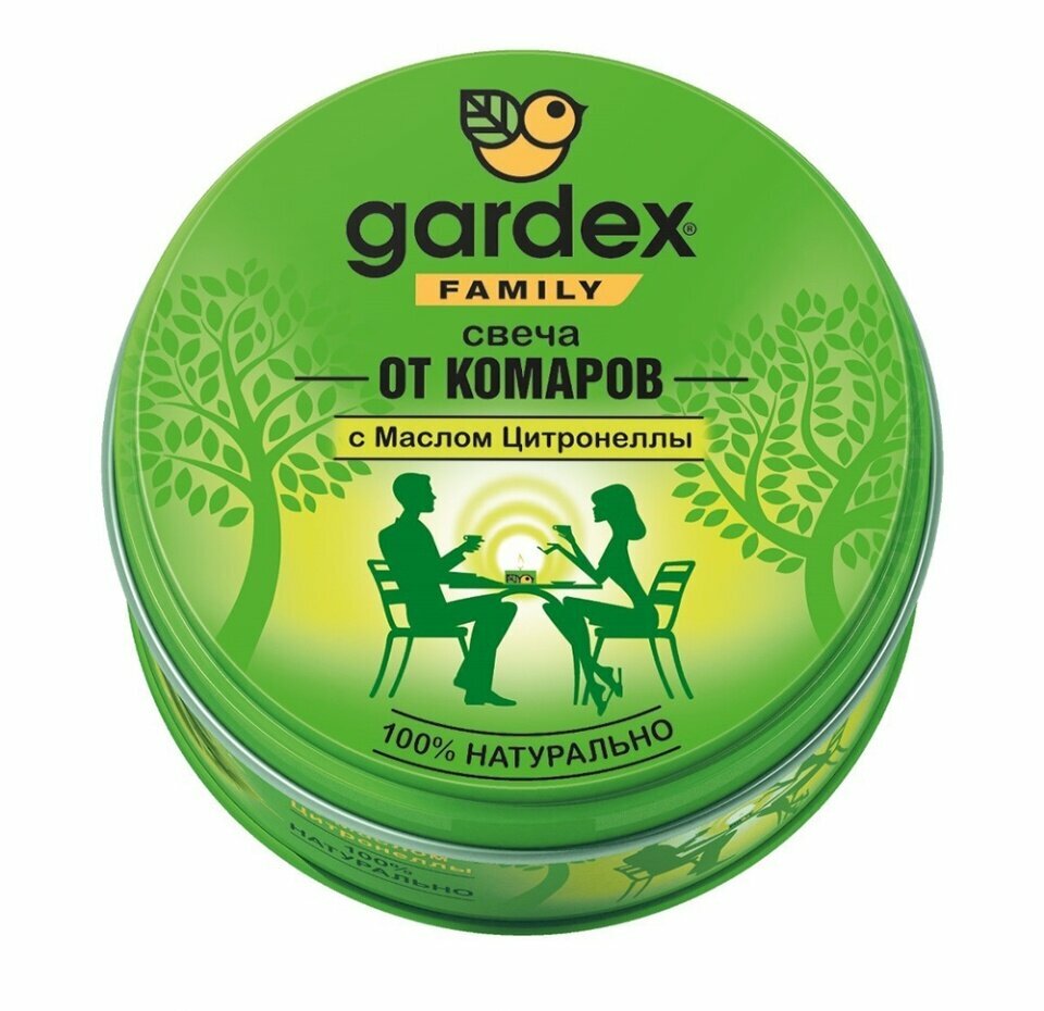 Свеча от комаров Gardex Family с маслом цитронеллы