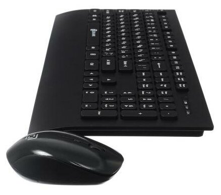 Комплект клавиатура+мышь Оклик 222M черный/черный