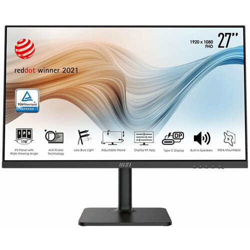 Монитор MSI 27 Modern MD271P черный IPS LED 169 HDMI MM матовая HAS Piv 250cd 178гр178гр 1920x108 2127000₽