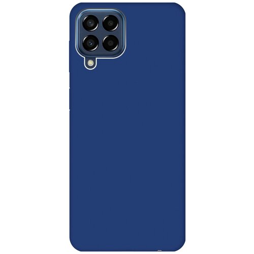 Матовый чехол на Samsung Galaxy M33 5G / Самсунг М33 5г Soft Touch синий матовый чехол coffee cardiogram w для samsung galaxy m33 5g самсунг м33 5г с 3d эффектом черный