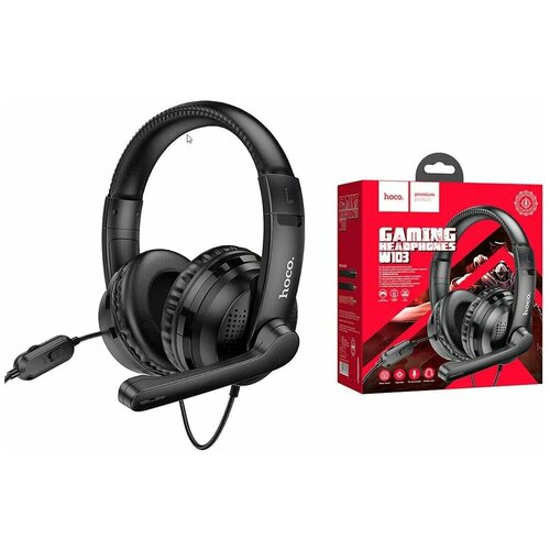 Hoco Наушники Hoco W103 игровые полноразмерные микрофон 35 мм 12 м черные 141700₽