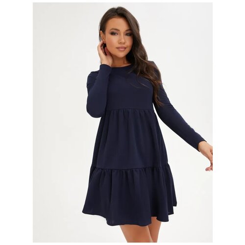 Женское платье с воланами Vera Nova 0-304/6, размер 46