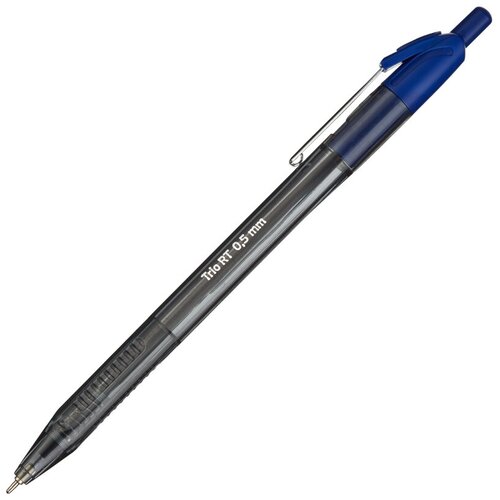 Ручка шариковая масляная автоматическая Attache Glide Trio RT синяя (толщина линии 0.5 мм) ручка шариковая автоматическая одноразовая attache glide trio rt синяя толщина линии 0 5 мм