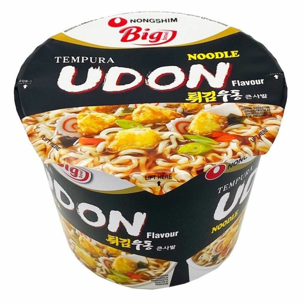 NONGSHIM Лапша быстрого приготовления Удон Темпура, 111г, Корея