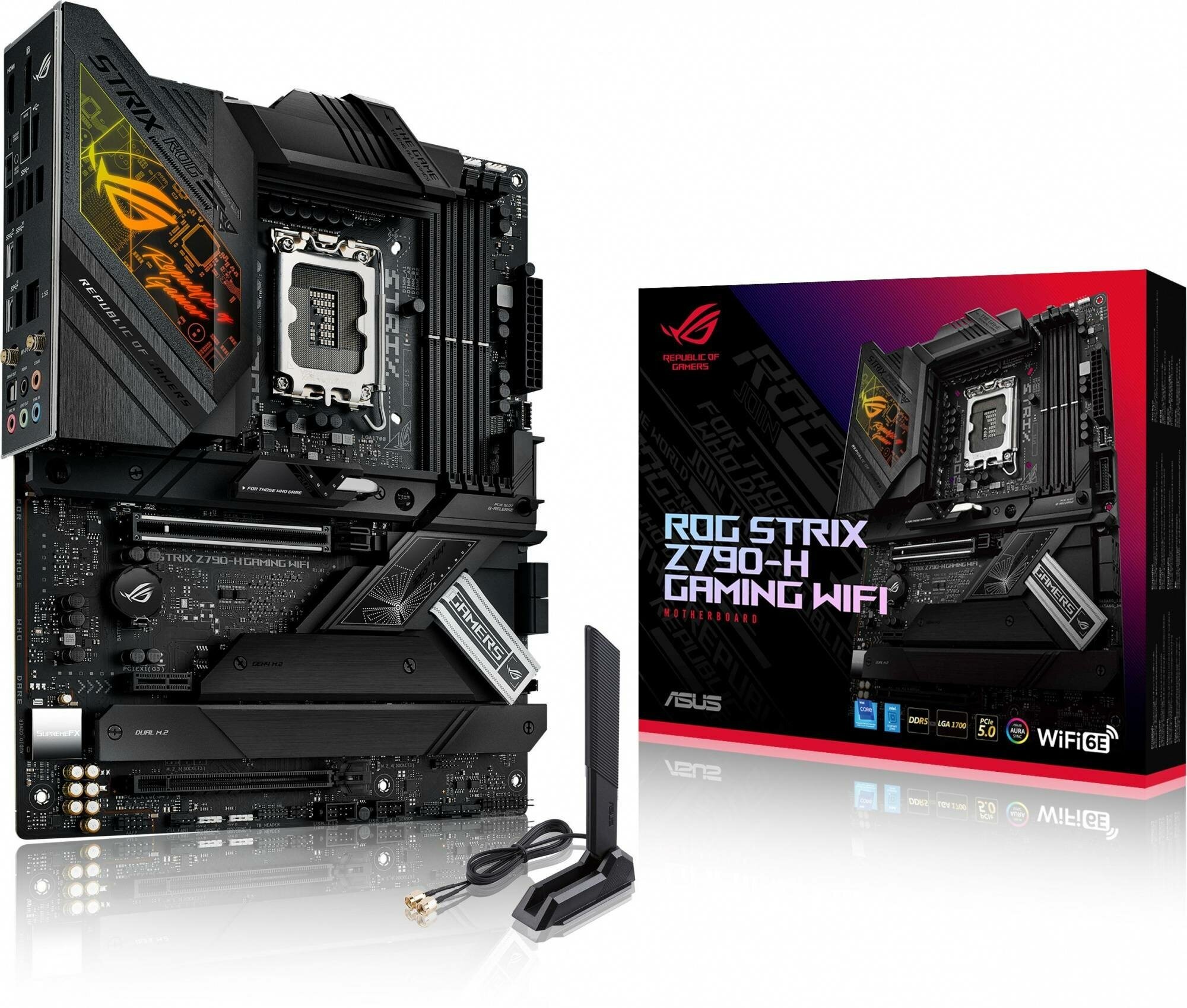 Материнская плата ASUS ROG STRIX Z790-H GAMING WIFI, LGA1700, B760, 4*DDR5, HDMI+DP, 4xSATA3 + RAID, M2, Audio, Gb LAN, USB 3.2, USB 2.0, ATX; 90MB1E10-M0EAY0 (ROG STRIX Z790-H GAMING WIFI) - фото №11