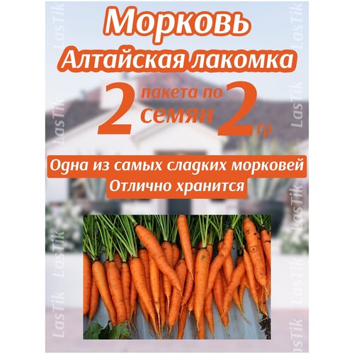 Морковь Алтайская лакомка 2 пакета по 2г семян морковь без сердцевины 2 пакета по 2г семян