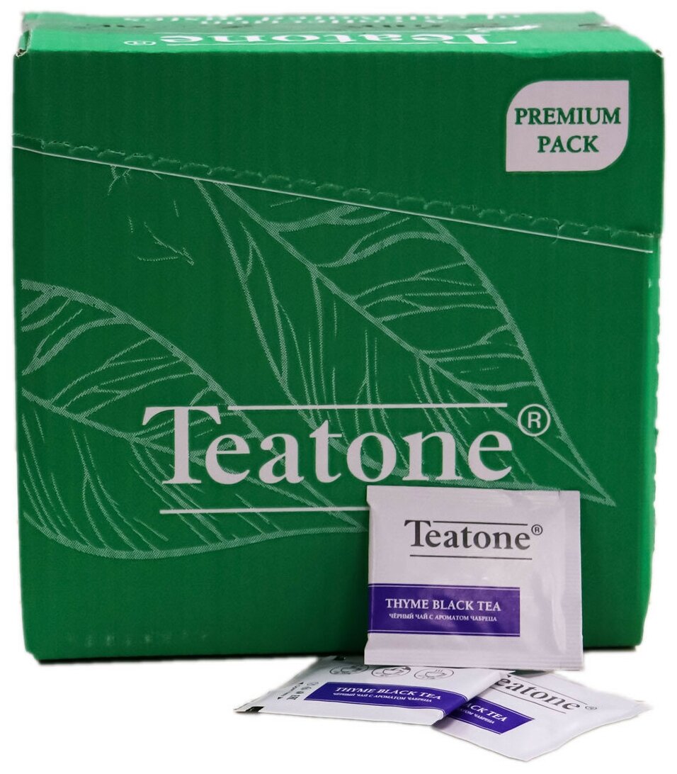 Чай Teatone Thyme Black Tea (Черный чай с ароматом чабреца) в пакетиках 300шт - фотография № 3