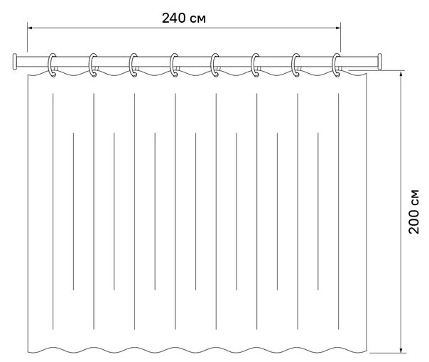 Штора для ванной комнаты Iddis 200*240 см floating balloon 240P24RI11 - фотография № 4