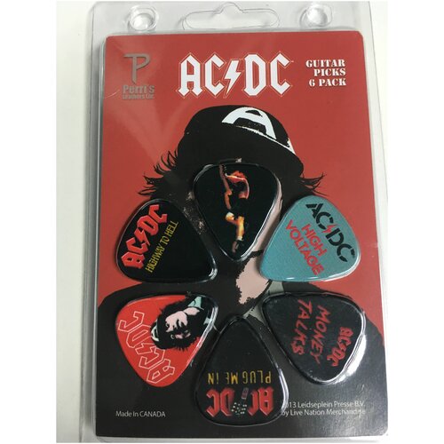 Медиаторы 6 шт. AC/DC PERRI'S LP-ADDC2