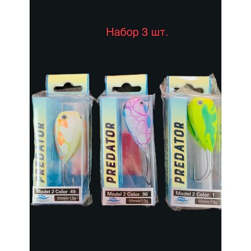 фото Поверхностная приманка хорватское яйцо 55 мм 13 гр / приманка на хищника / воблер хорватское яйцо 3 шт. нет бренда