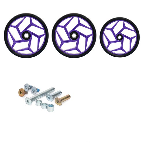 Запчасти для самоката, аксессуары для самоката детского трехколесного Buggy Boom Alfa Mini R, Цветные колеса (фиолетовый)