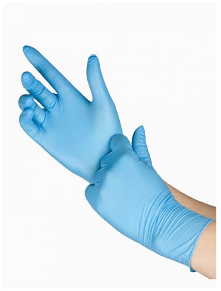 EcoLat Нитриловые Голубые перчатки 10 шт./уп. размер M, 73035/M