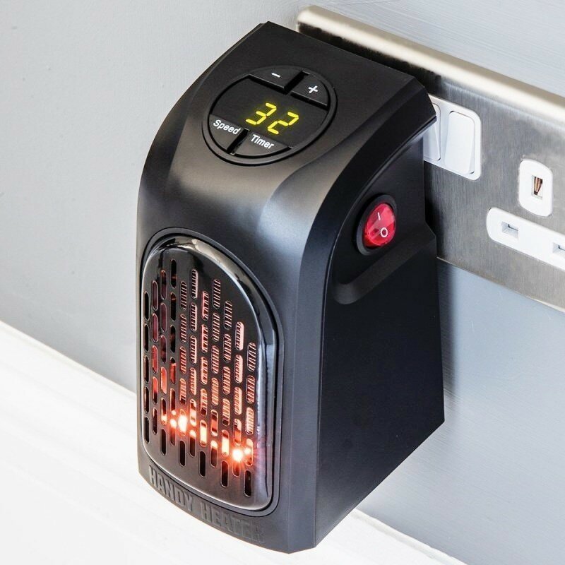 Портативный комнатный электрический обогреватель Handy Heater, цвет черный - фотография № 4