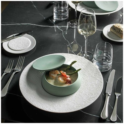 Крышка для салатника 12,5 см зеленая, керамика, Bahia Guy Degrenne, 230959