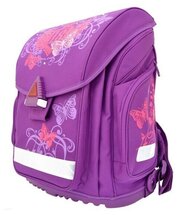 Ранец школьный Tyger Family Бабочки, фиолетовый, 35x32x16 см