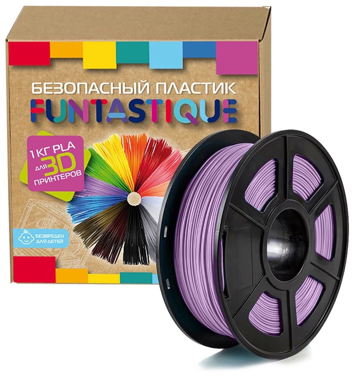 Пластик для 3D печати Funtastique PLA-1KG-VT Фиолетовый