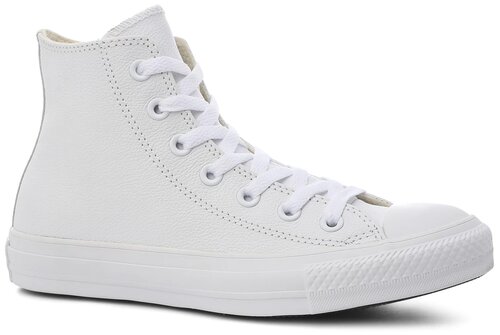 Кеды Converse Chuck Taylor All Star, демисезонные, повседневные, натуральная кожа, высокие, размер 5US (35EU), белый