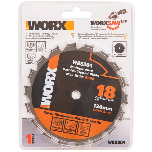 Пильный диск универсальный WORX WA8304, 120х1.8х9.5 мм