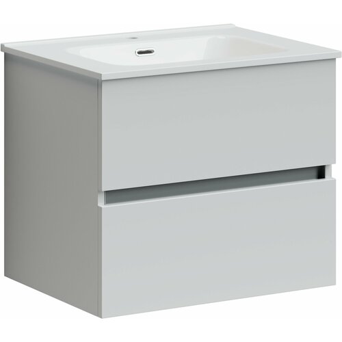 Тумба подвесная SANCOS Urban 590х450х550, c двумя ящиками оснащенными доводчиками, белый глянец, UR60W
