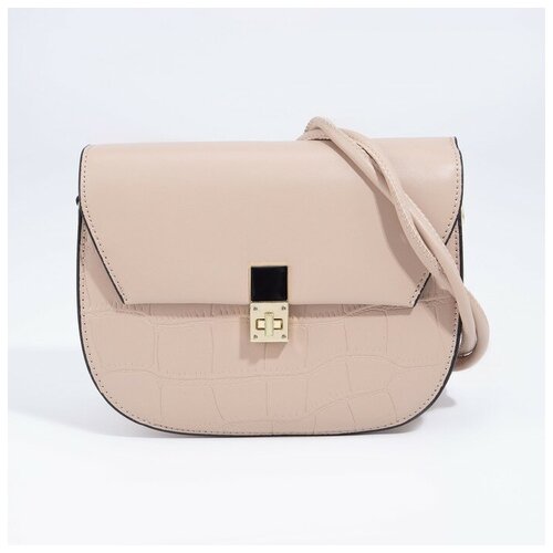 фото Мессенджер, отдел на клапане, длинный ремень, цвет бежевый нет бренда